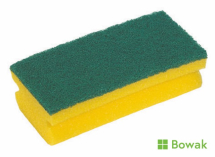 Sponge Scourer Yellow Green 9x6cm
