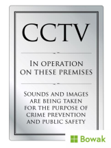 CCTV In Operation 210 x 297mm Brushed Silver Sign Black/Silver