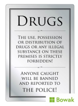 Drugs Policy 210 x 297mm Brushed Silver Sign Black/Silver