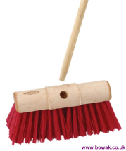 Yardbroom 13inch Complete with Handle Red PVC