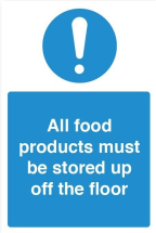 All Food Products Up Off Floor  200x300mm