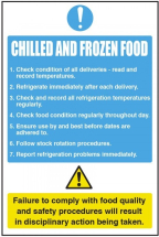Chilled & Frozen Food Notice  300x200mm