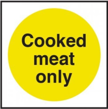 Cooked Meat Only   S/A Vinyl 100x100mm