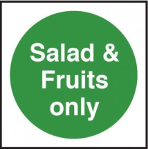 Salad & Fruits Only   S/A Vinyl 100x100mm