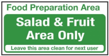 Salad & Fruit Area Only   200x100 mm
