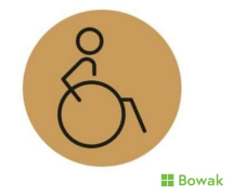 Disabled Toilet Right Sign Gold 150mm