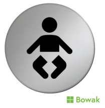 Baby Changing Toilet Silver 75mm