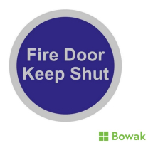 Fire Door Keep Shut Door Disc Silver 75mm diameter