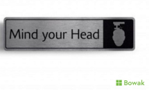 Mind Your Head With Symbol Silver 43mm x 178mm
