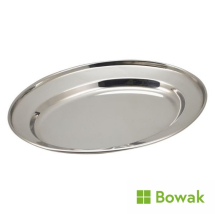 Stainless Steel Oval Flat 25cm