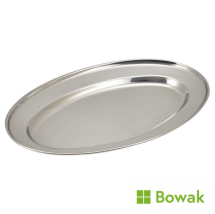Stainless Steel Oval Flat 35cm