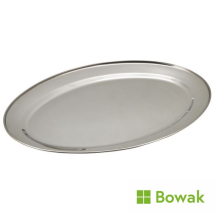 Stainless Steel Oval Flat 46cm