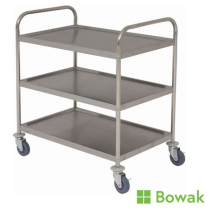 Service Trolley 3 Shelves Stainless Steel