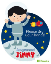 Jangronauts Stickers Dry Your Hands Jimmy