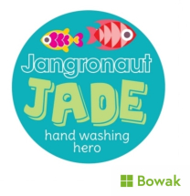 Jangronauts Stickers Hand Wash Hero Jade