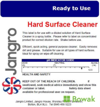 Jangro Trigger Spray Label - Hard Surface Cleaner