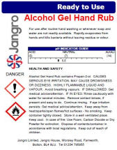 Label Jangro Alcohol Gel Hand