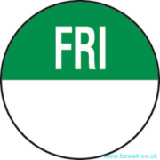 Day Labels 19mm Friday Green