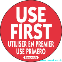 Use First Labels 50mm Red Circle