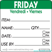 Item-Date-Use Labels Friday