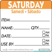 Item-Date-Use Labels Saturday