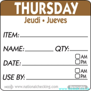 Item-Date-Use Labels Thursday
