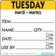 Item-Date-Use Labels Tuesday