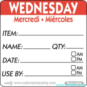 Item-Date-Use Labels Wednesday