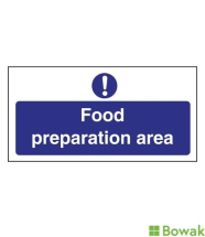 Sign - Food Preparation Area