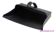 Metal Dustpan Enclosed Black