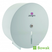 White Metal Jumbo Toilet Roll Dispenser 12"