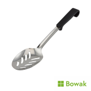 Genware Plastic Handle Spoon Slotted Black