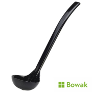 Ladle 9 1/2" 1oz Plain Black Polycarbonate