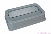 Wall Hugger Waste Bin Lid Grey