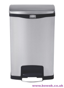 Slim Jim Pedal 50L Steel Bin-Dual Liner