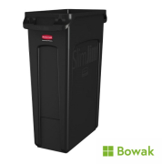 Slim Jim Waste Bin Black