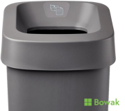 uBin Mini Recycle 50L 50L Waste Bin & Lid Grey