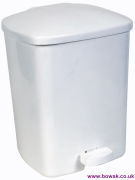 Pedal Bin Plastic 15L White
