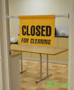 Doorway Sign -'Closed For Cleaning'
