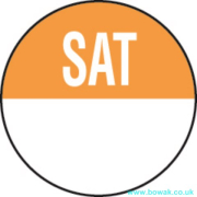 Day Labels 19mm Saturday Orange
