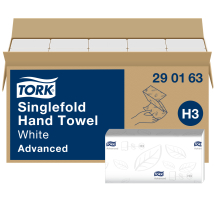 Tork Singlefold Hand Towel 2-ply White