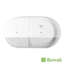 Smartone Twin Mini Toilet Roll Dispenser White