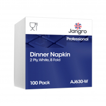 Napkin Dinner 40cm 8 Fold 2 Ply (Pack  Of 100)