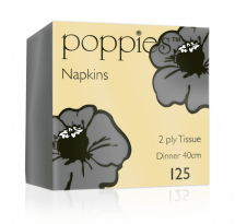 Dinner Napkin 40cm Grey 2 Ply (Pack 0f 125)