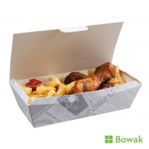 Newsprint Multi Food Box 250x125x60mm