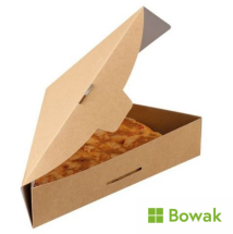 Kraft Slice Tray with Lid 190x165x40mm