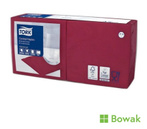 Tork Cocktail Napkin Bordeaux Red 2Ply 24x24cm