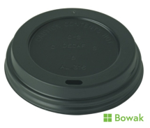 Domed Sip-Thru Lid Black for 12oz Prism / 8oz Ripple