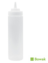 Squeeze Bottle Widemouth 8oz Clear with TipTop