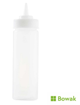Squeeze Bottle Widemouth 32oz Clear with Natural TipTop